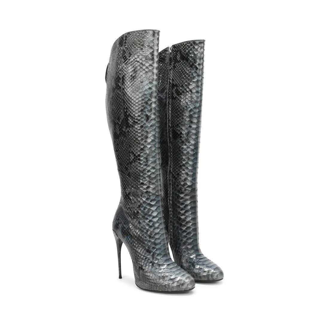 Gucci 'Kim' Python Boots - Women's 38.5