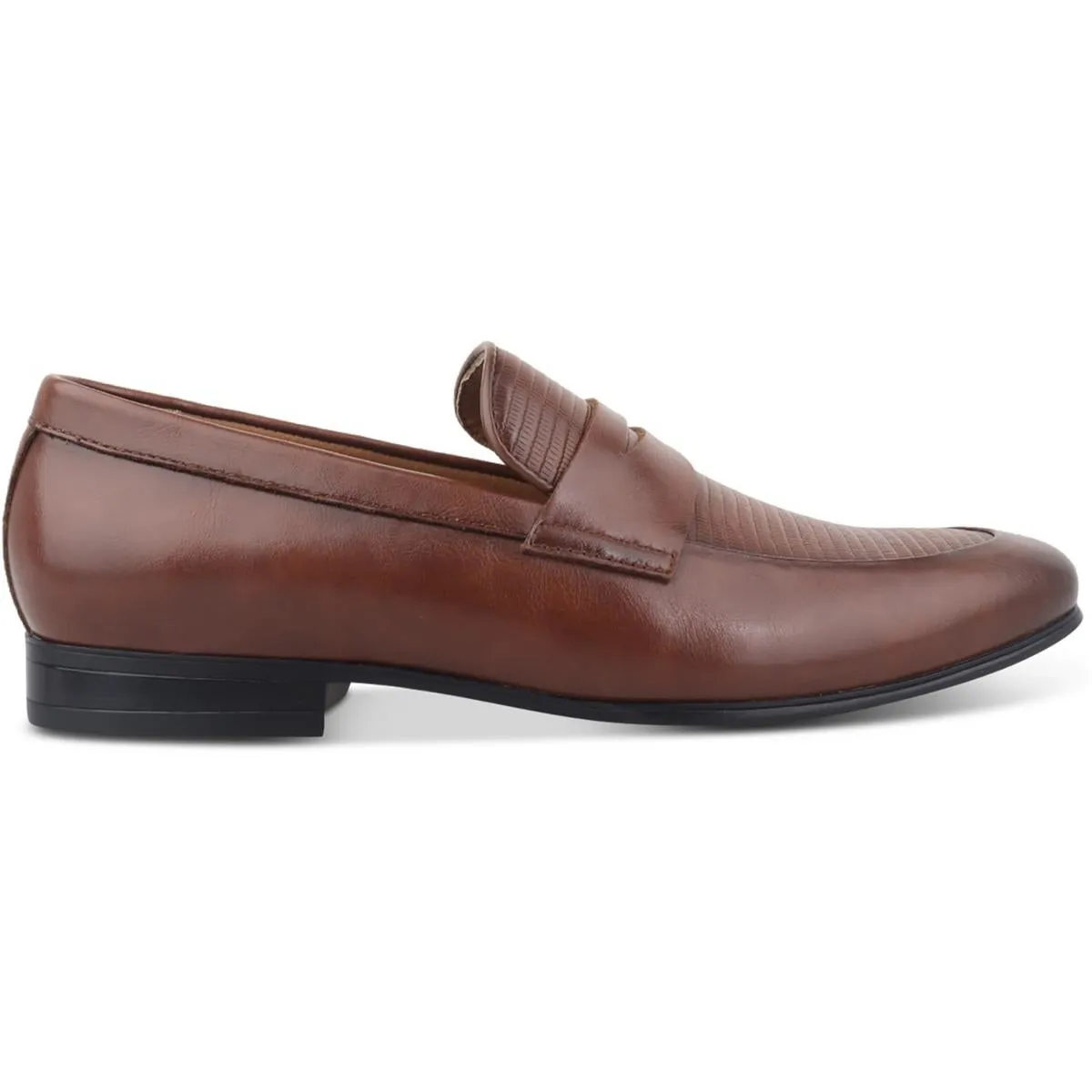 Halstonn Mens Embossed Faux Leather Loafers