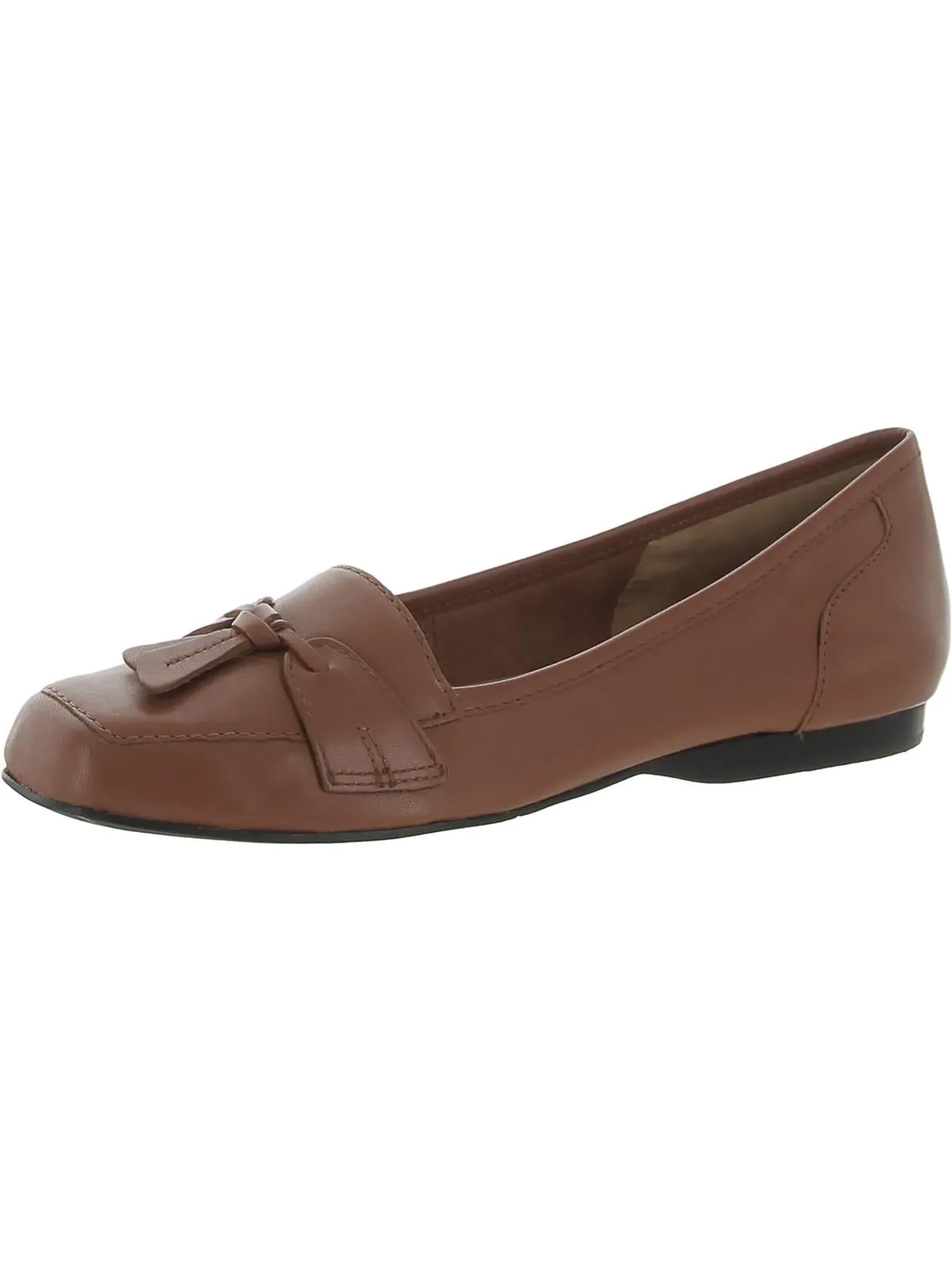 Hamilton Womens Leather Square Toe Ballet Flats