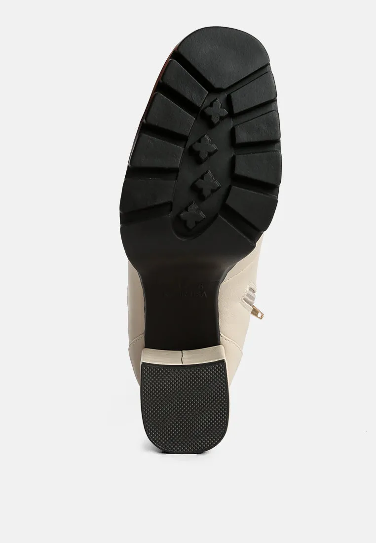 hamiltons lace up block heel boots