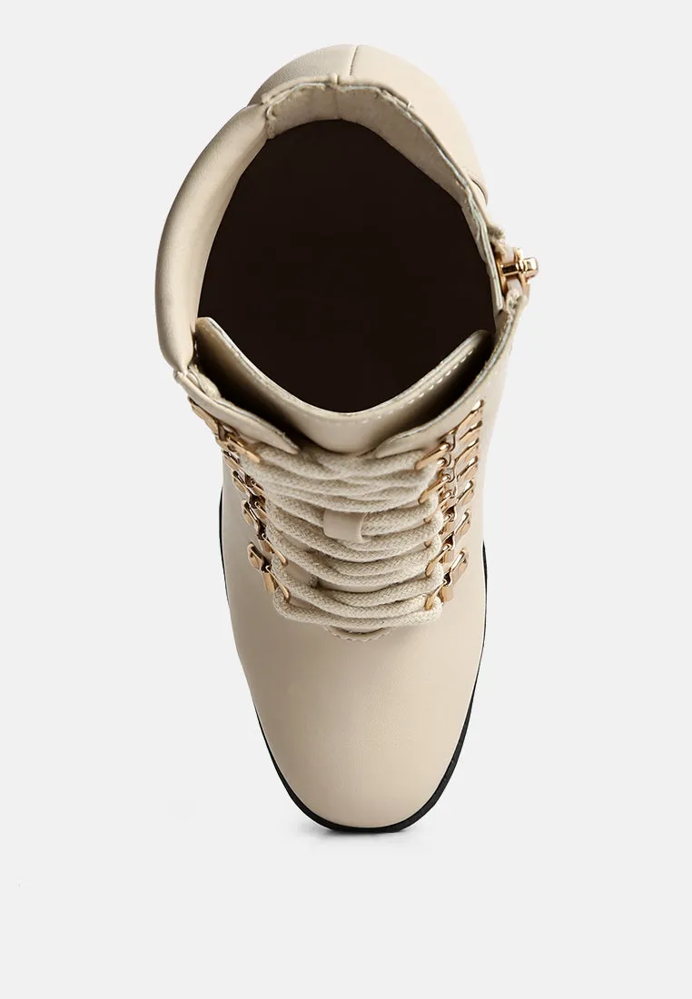 hamiltons lace up block heel boots