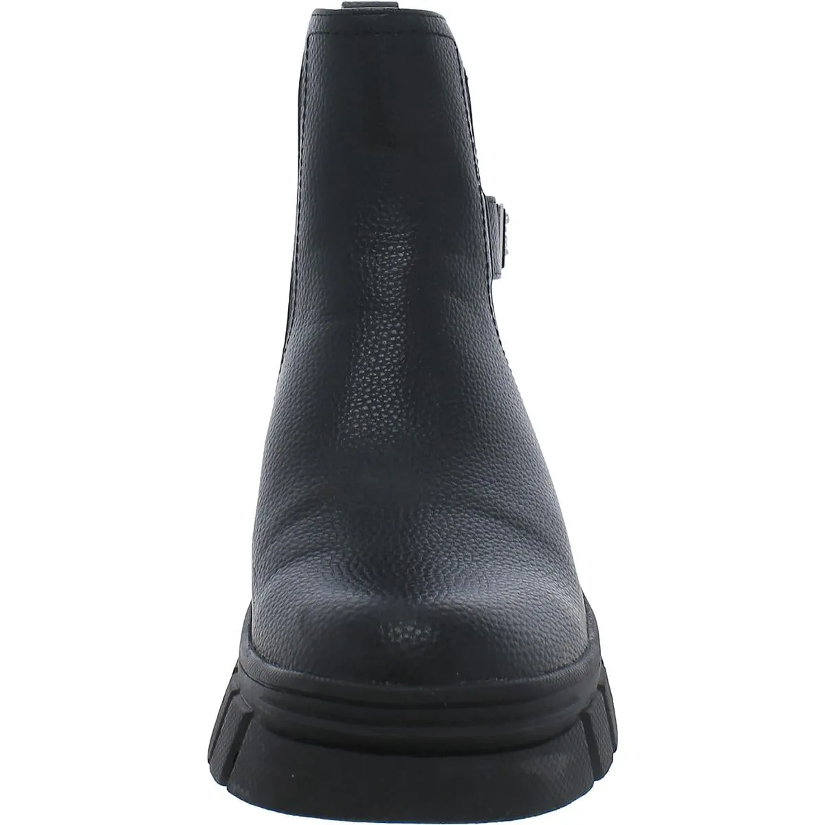 Hensly Womens Faux Leather Ankle Chelsea Boots