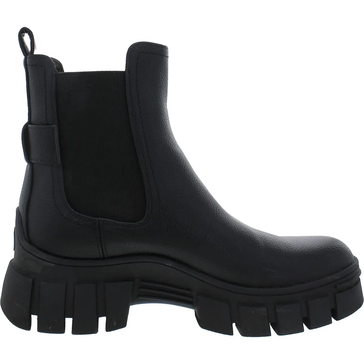 Hensly Womens Faux Leather Ankle Chelsea Boots