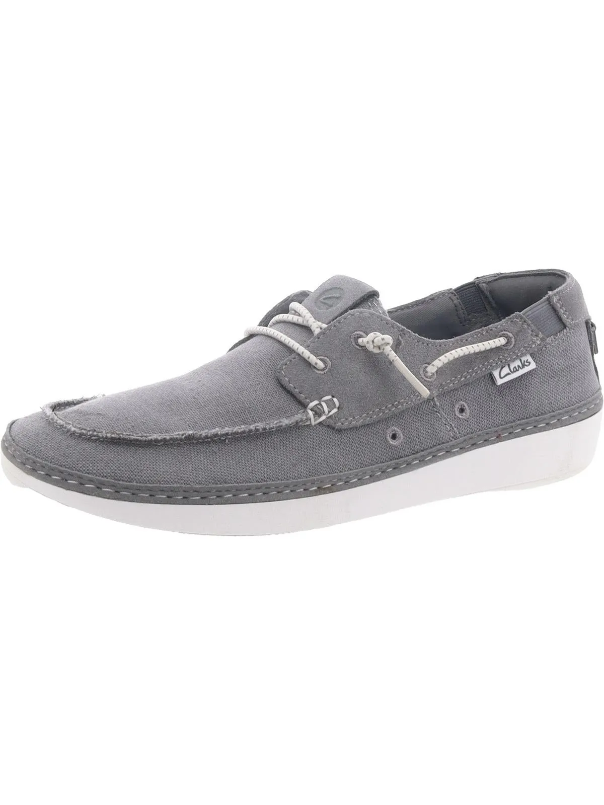 Higley Tie Mens Canvas Slip On Boat Shoes