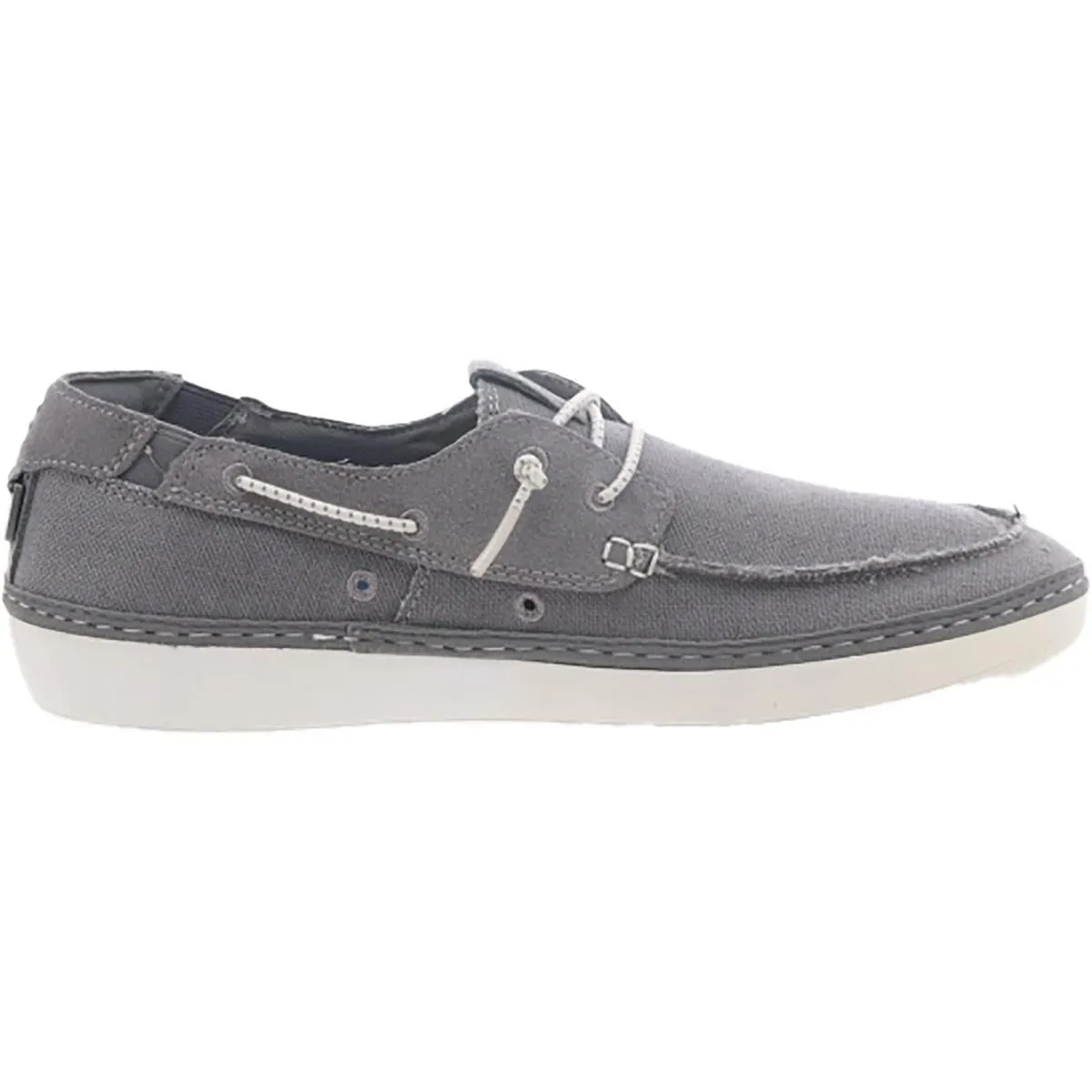 Higley Tie Mens Canvas Slip On Boat Shoes