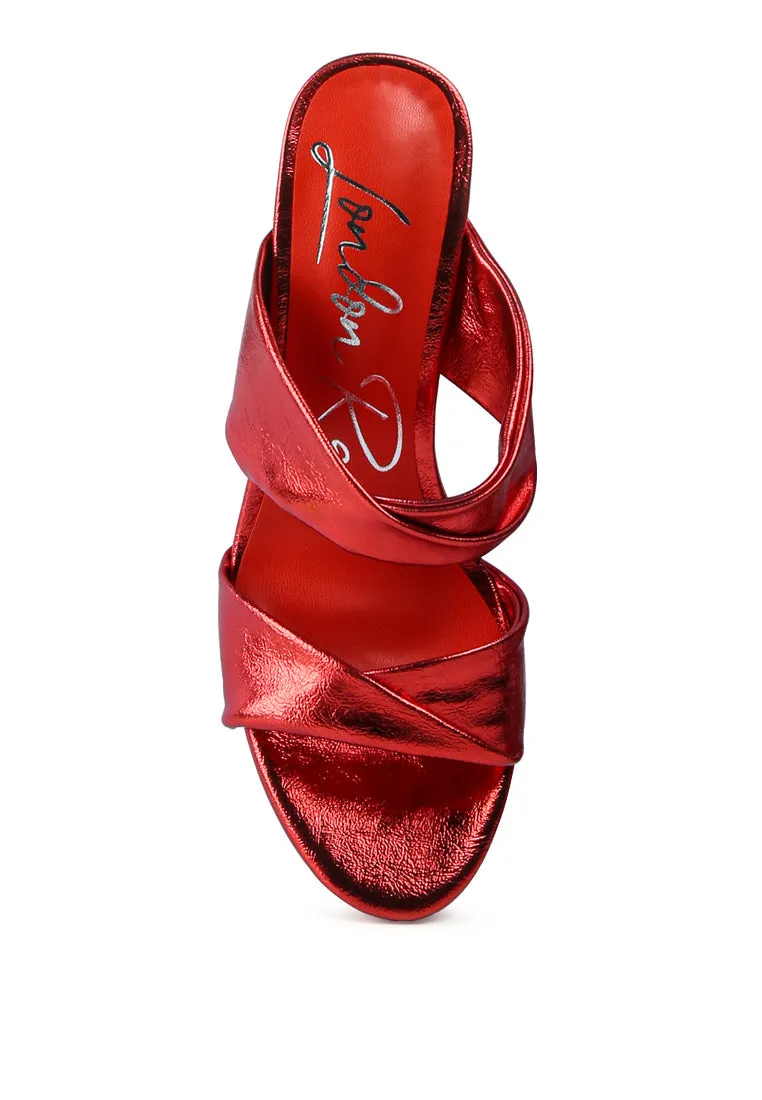 hot mess high heeled block sandals
