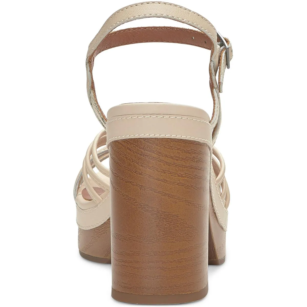 Ismene Womens Leather Buckle Platform Sandals