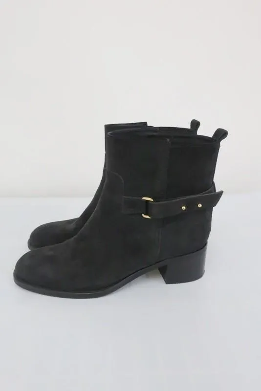 J.Crew Parker Ankle Boots Black Suede Size 8.5 Style 03003
