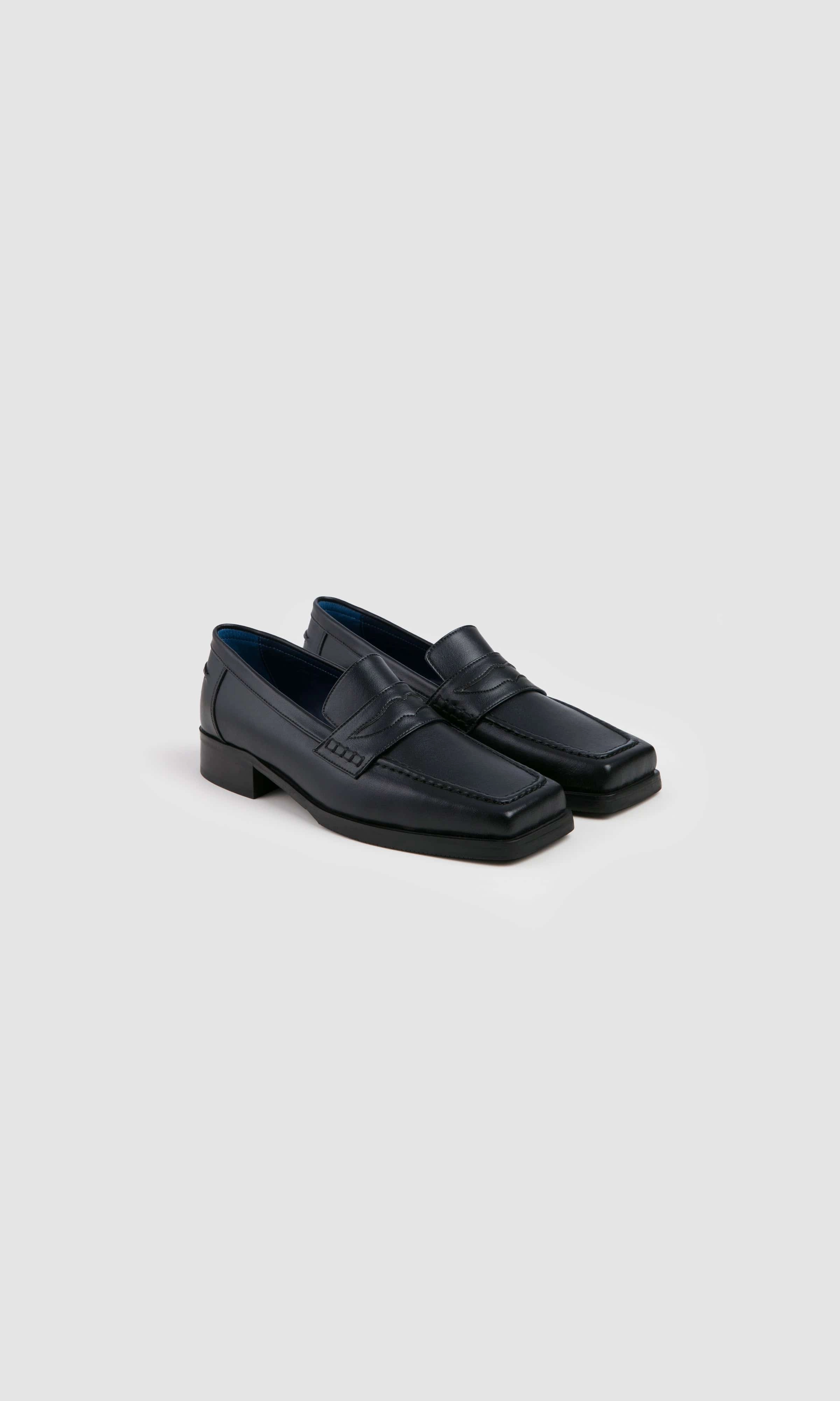 Joan Women's Apple Leather Vegan Loafer | Midnight