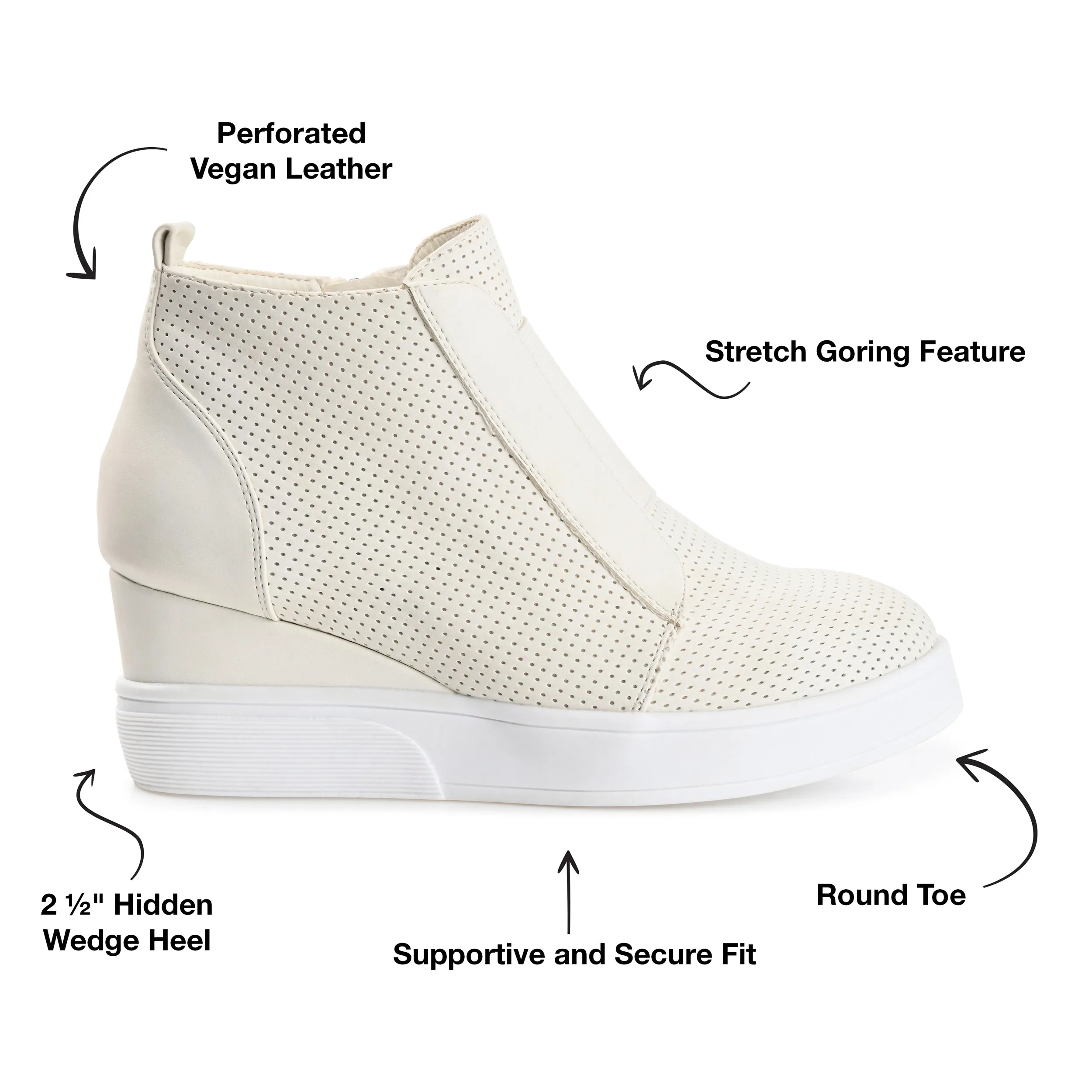 Journee Collection Women's Clara Sneaker Wedge