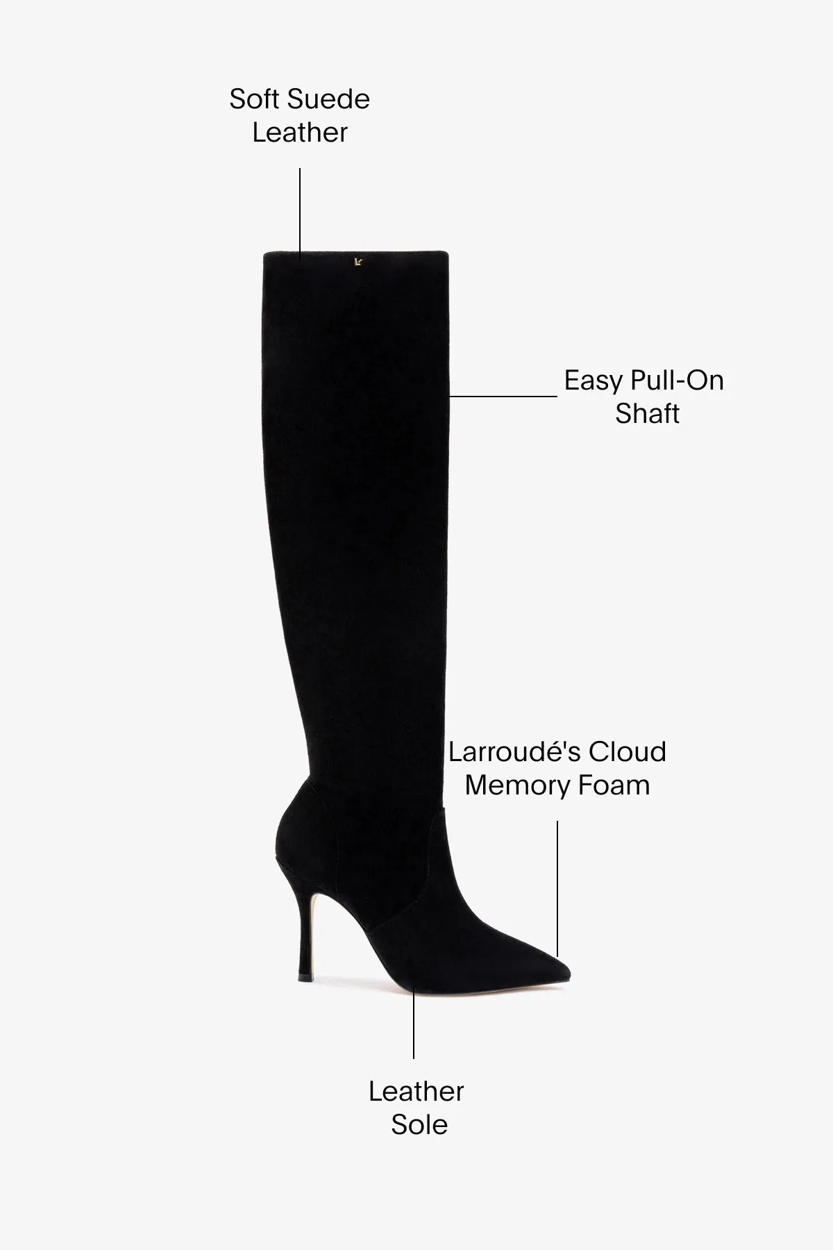 Kate Slouch Boot In Black Suede