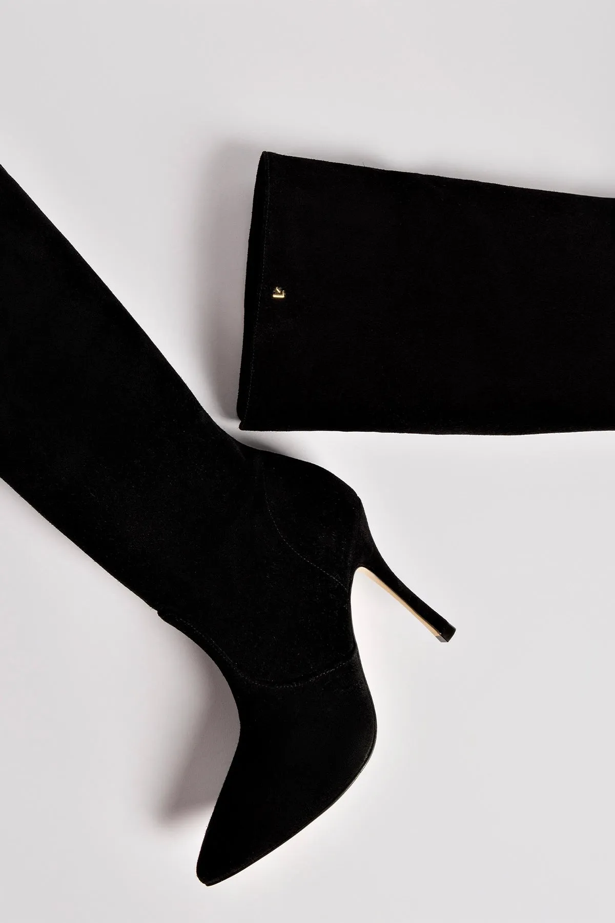 Kate Slouch Boot In Black Suede