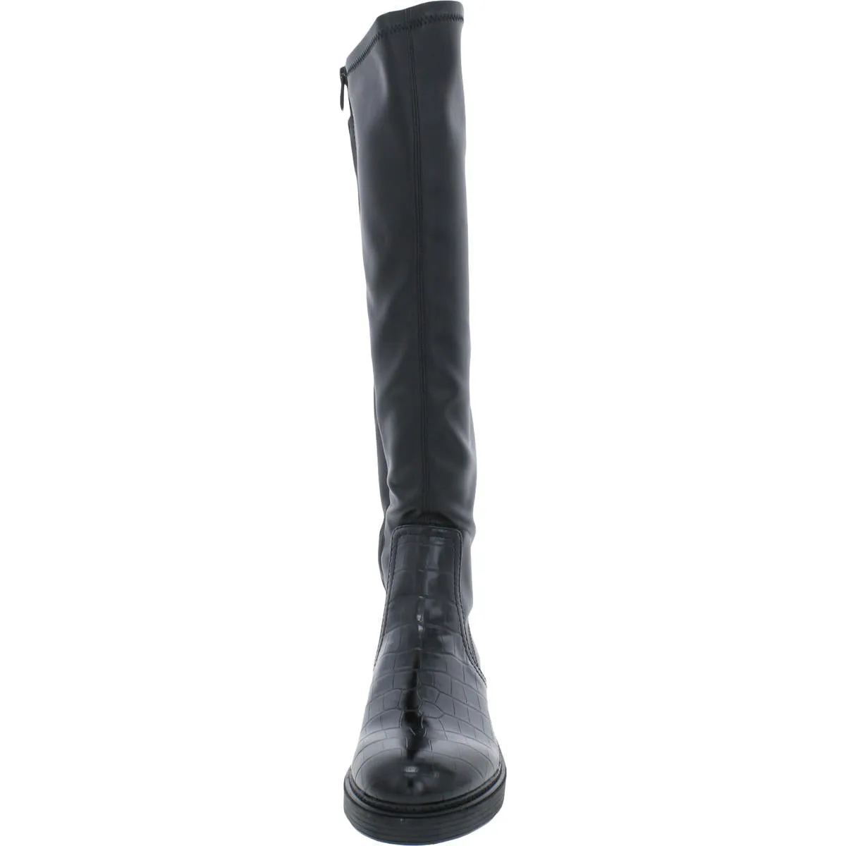 Keaton WC Womens Wide Calf Croco Print Knee-High Boots