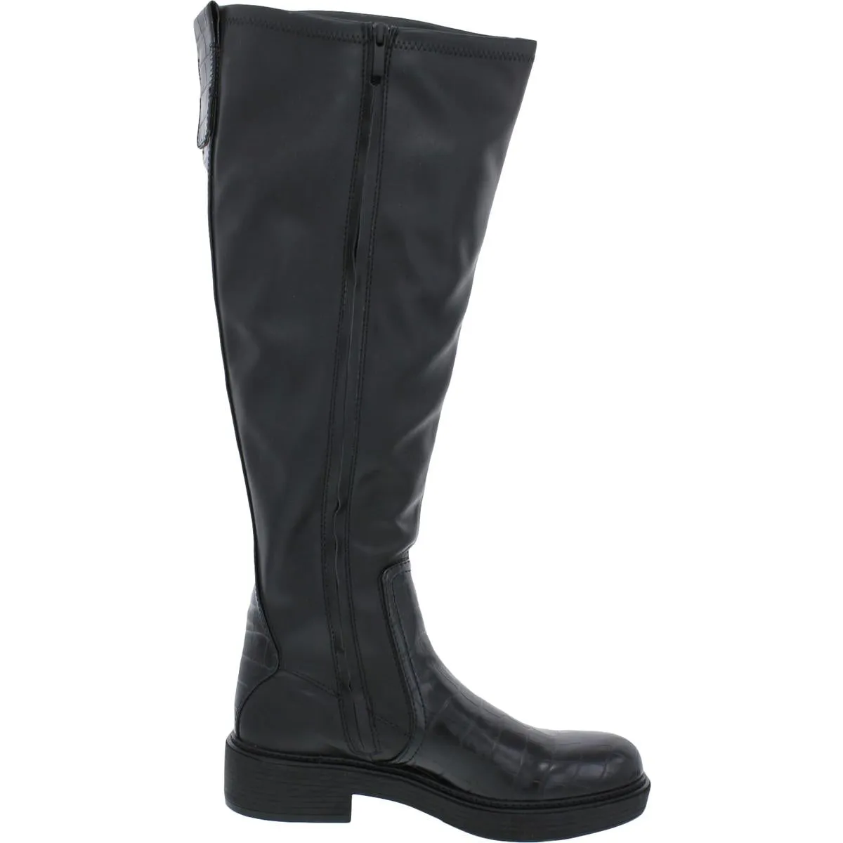 Keaton WC Womens Wide Calf Croco Print Knee-High Boots