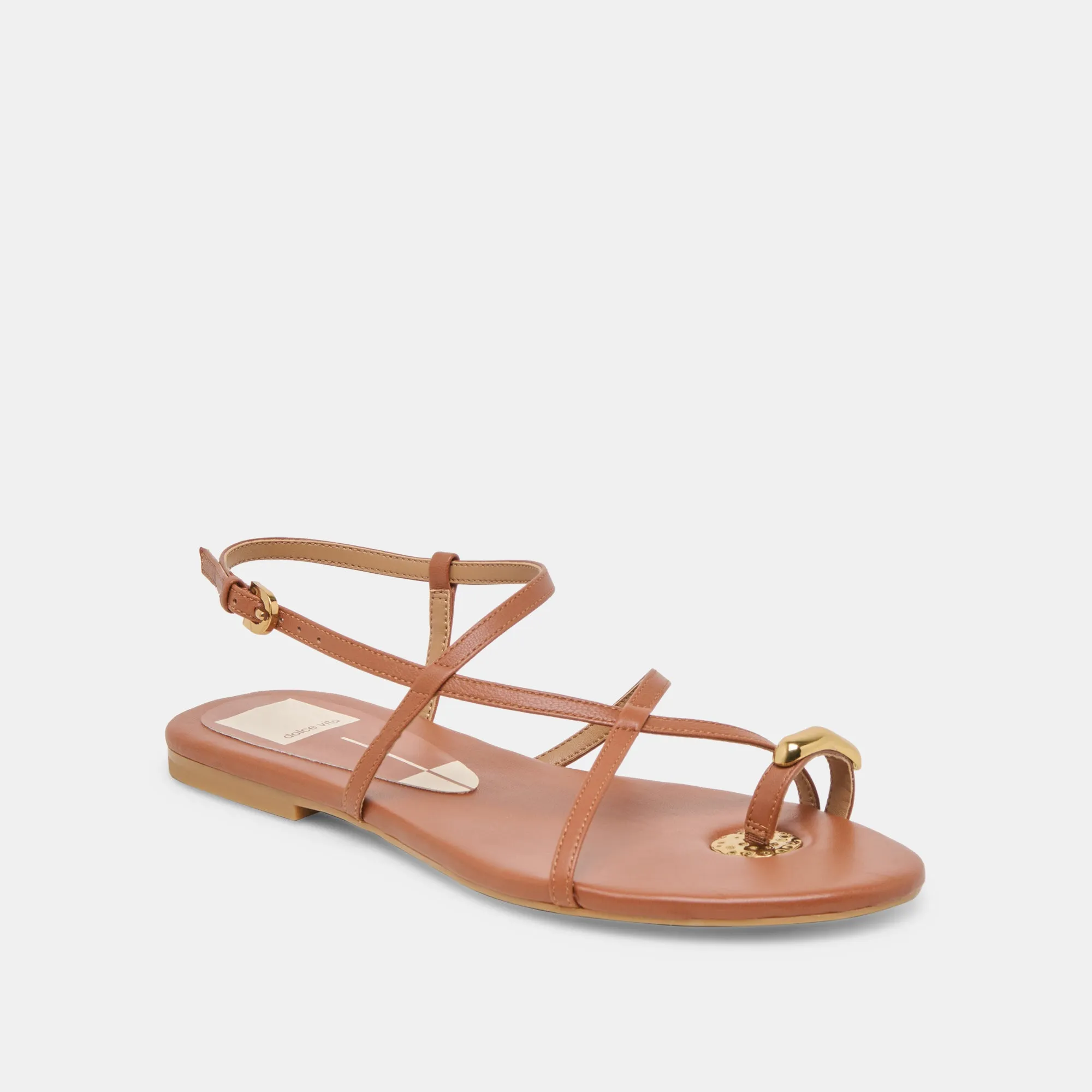 KESHA SANDALS COGNAC LEATHER