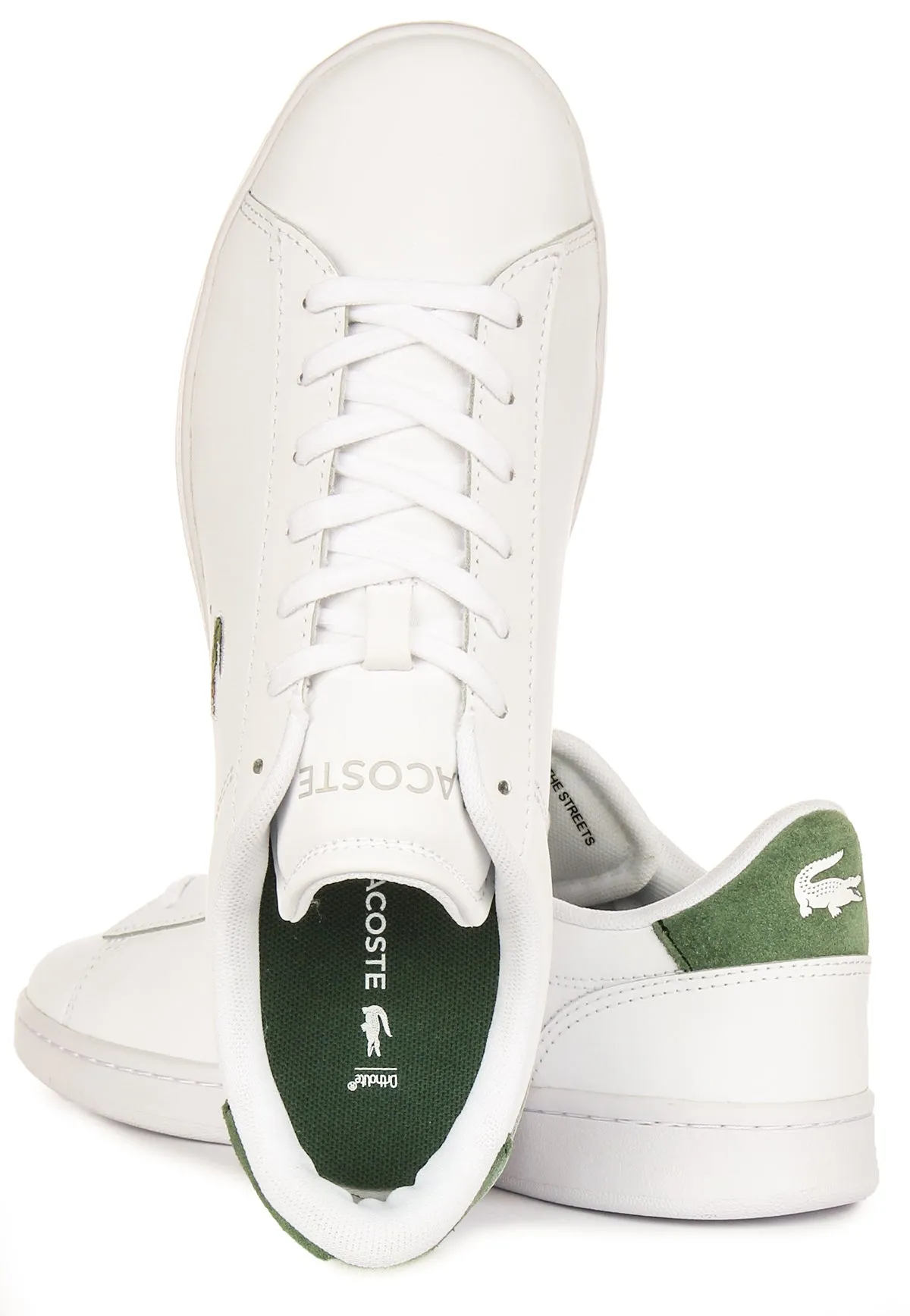Lacoste Carnaby Set In White Green For Men Shoes Lacoste
