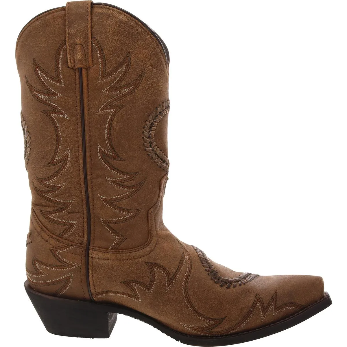 Lawry Mens Embroidered Leather Cowboy, Western Boots