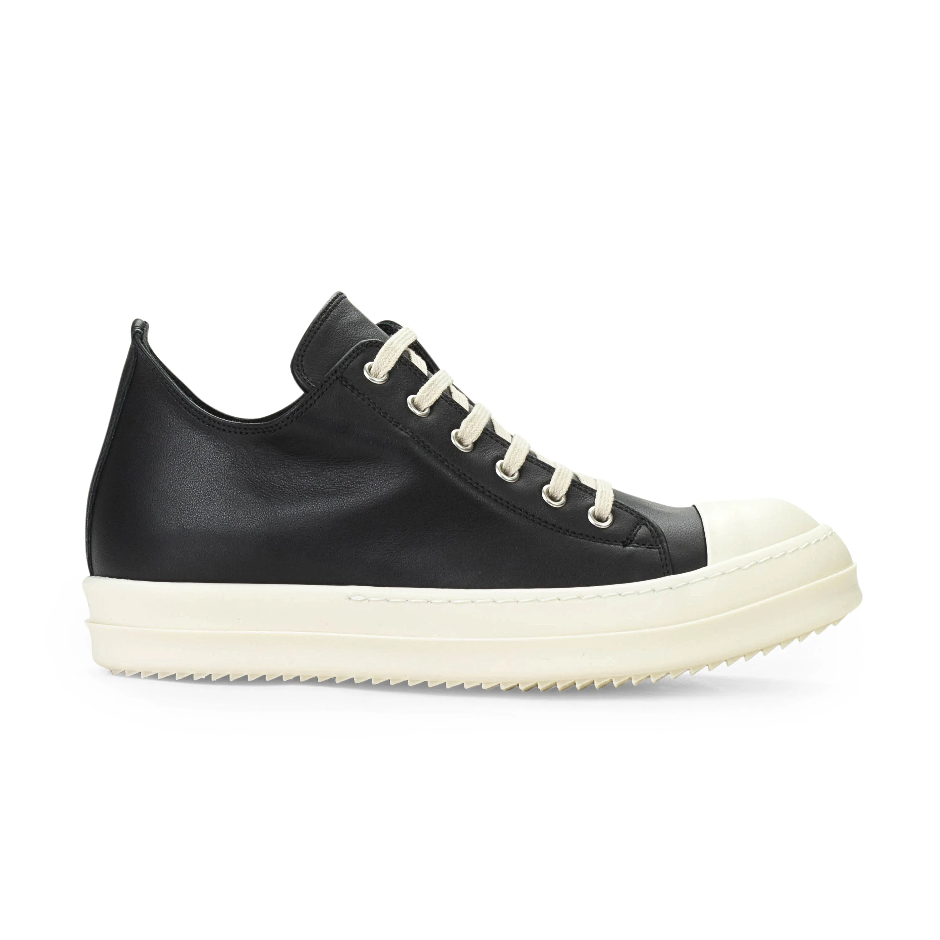 LEATHER LOW TOP RAMONES BLACK SNEAKERS