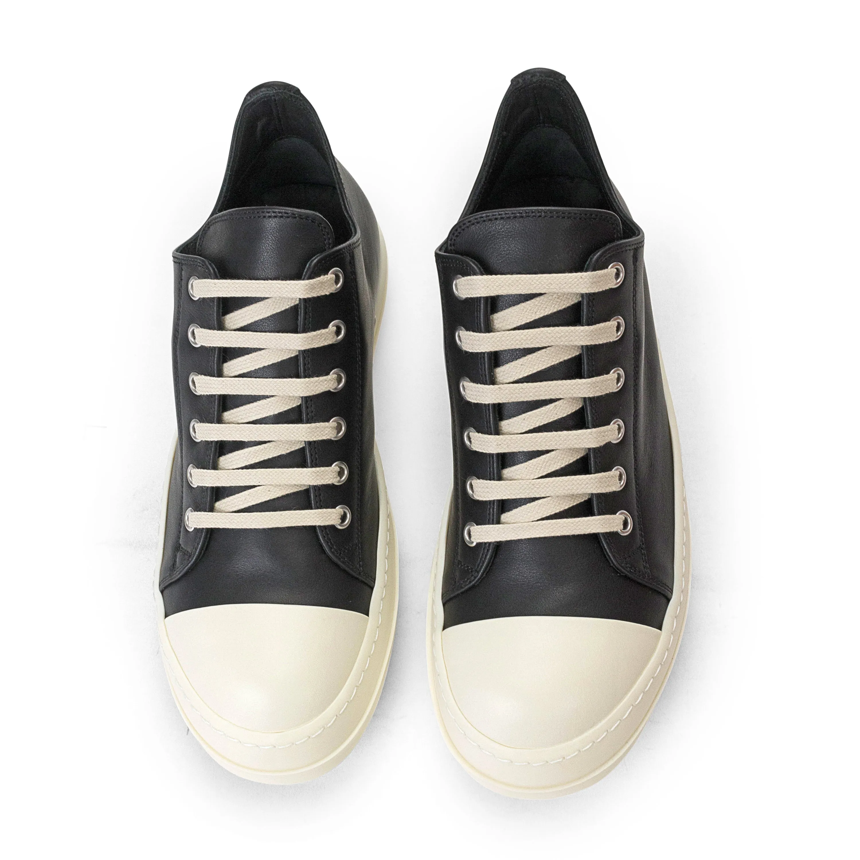 LEATHER LOW TOP RAMONES BLACK SNEAKERS