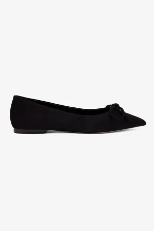 Lee Flat In Black Suede