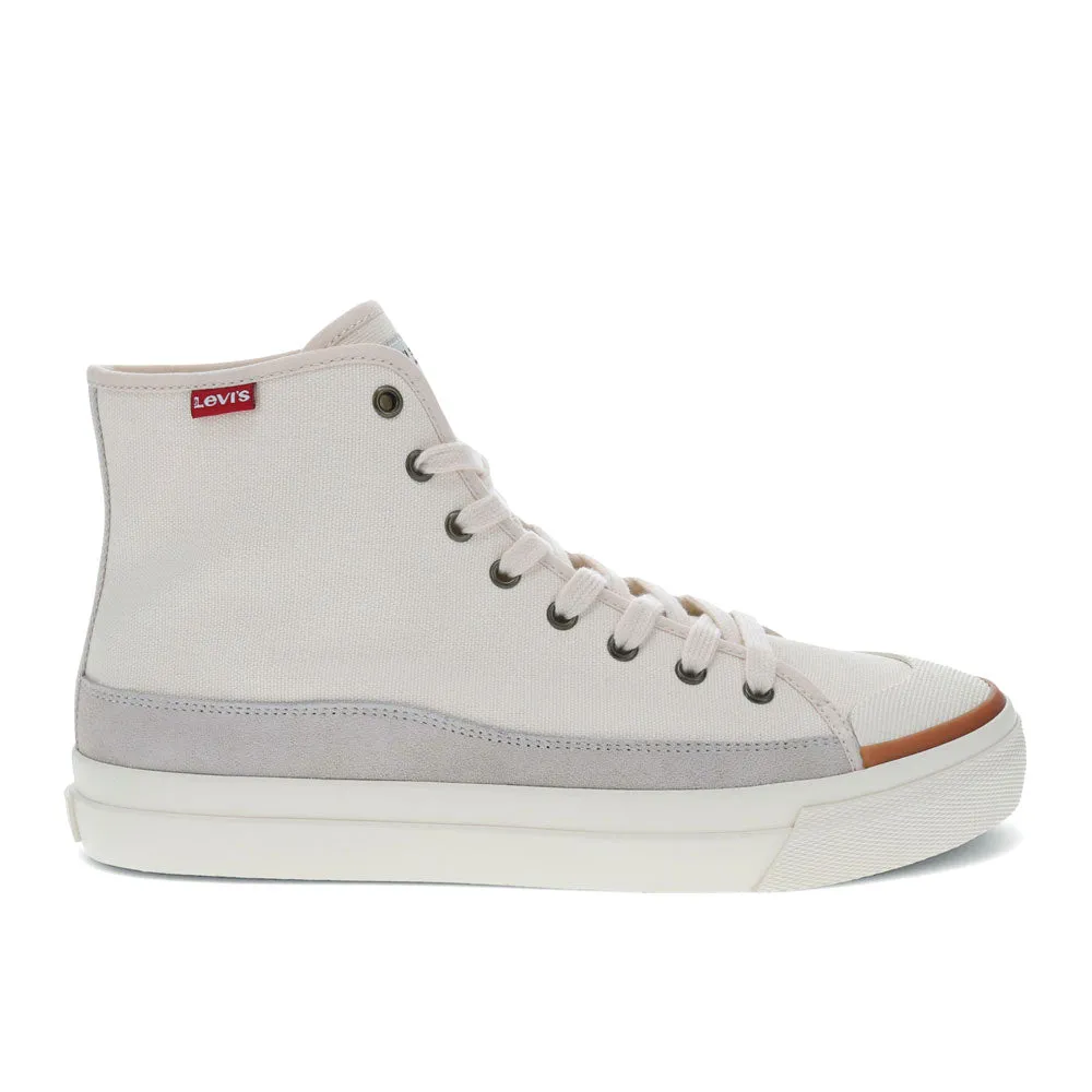 Levi's Mens Square Hi Twill and Suede Hightop Casual Sneaker Shoe