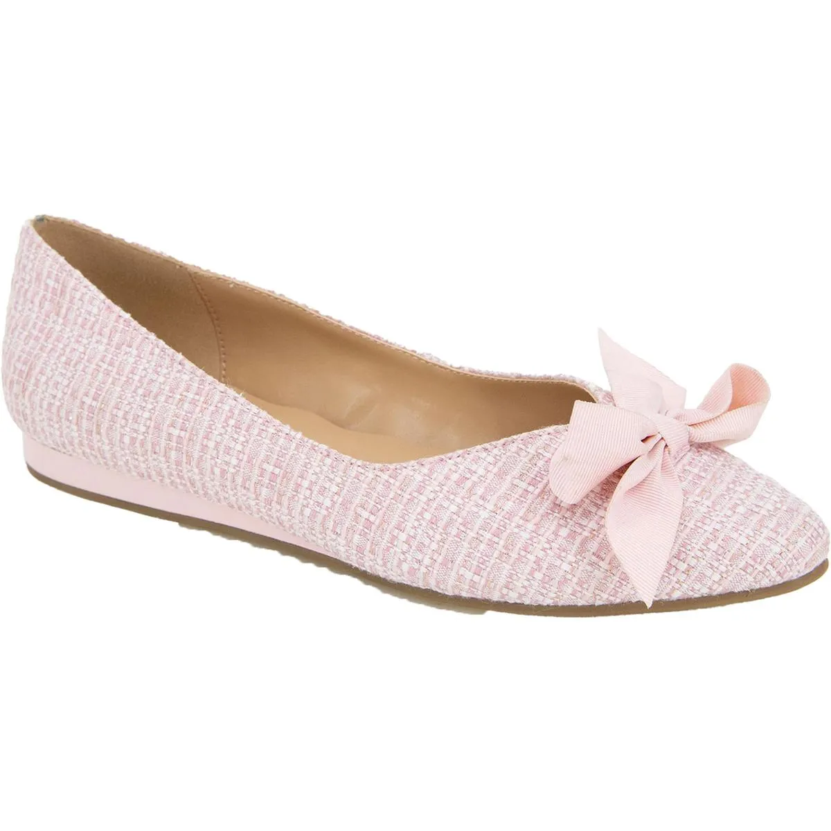 Lily Bow Womens Faux Leather Pointed Toe Loafers