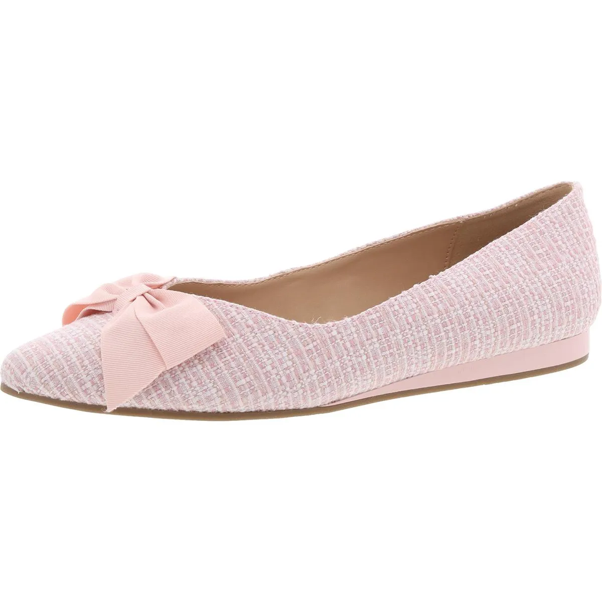 Lily Bow Womens Faux Leather Pointed Toe Loafers