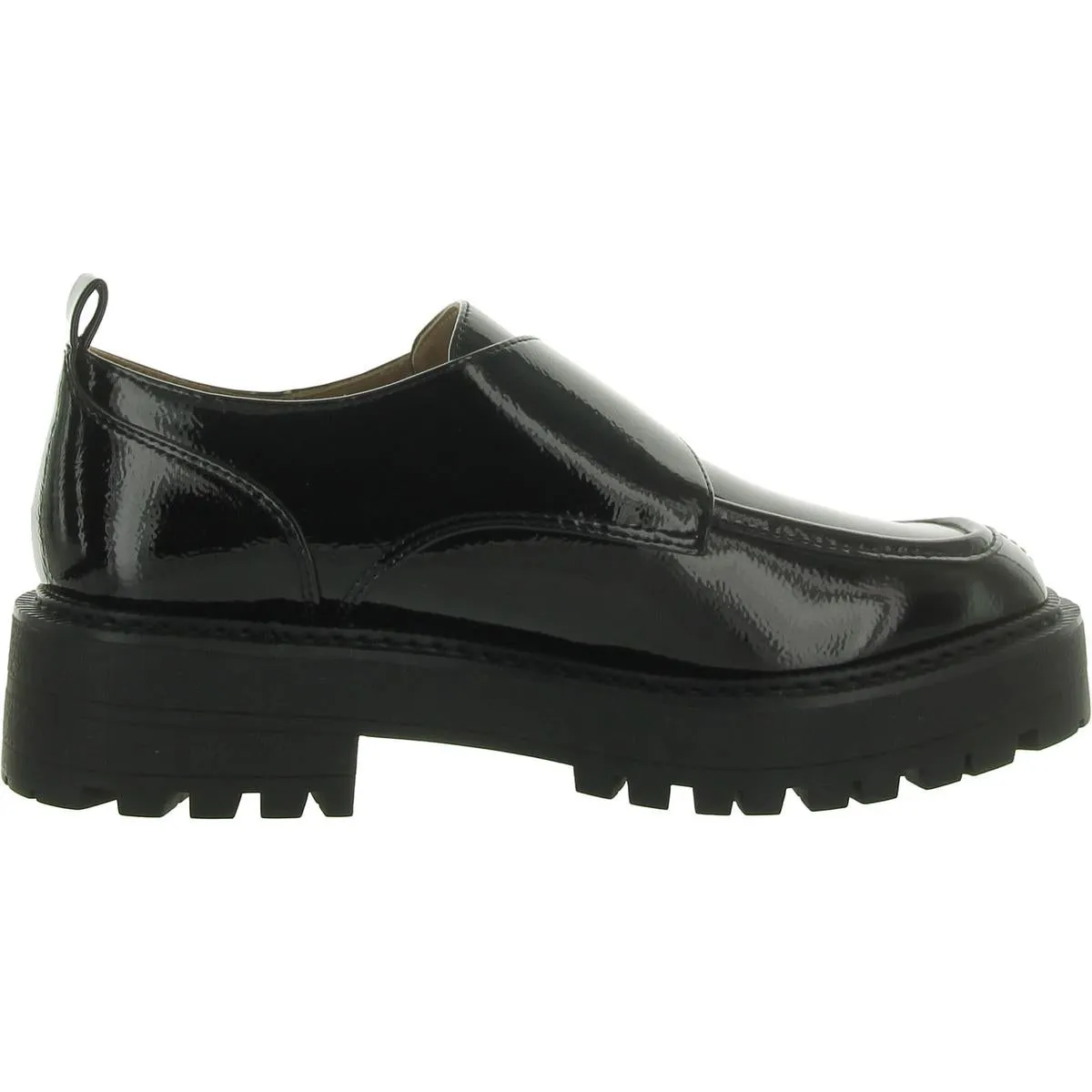 LORA Womens Patent Round toe Loafers