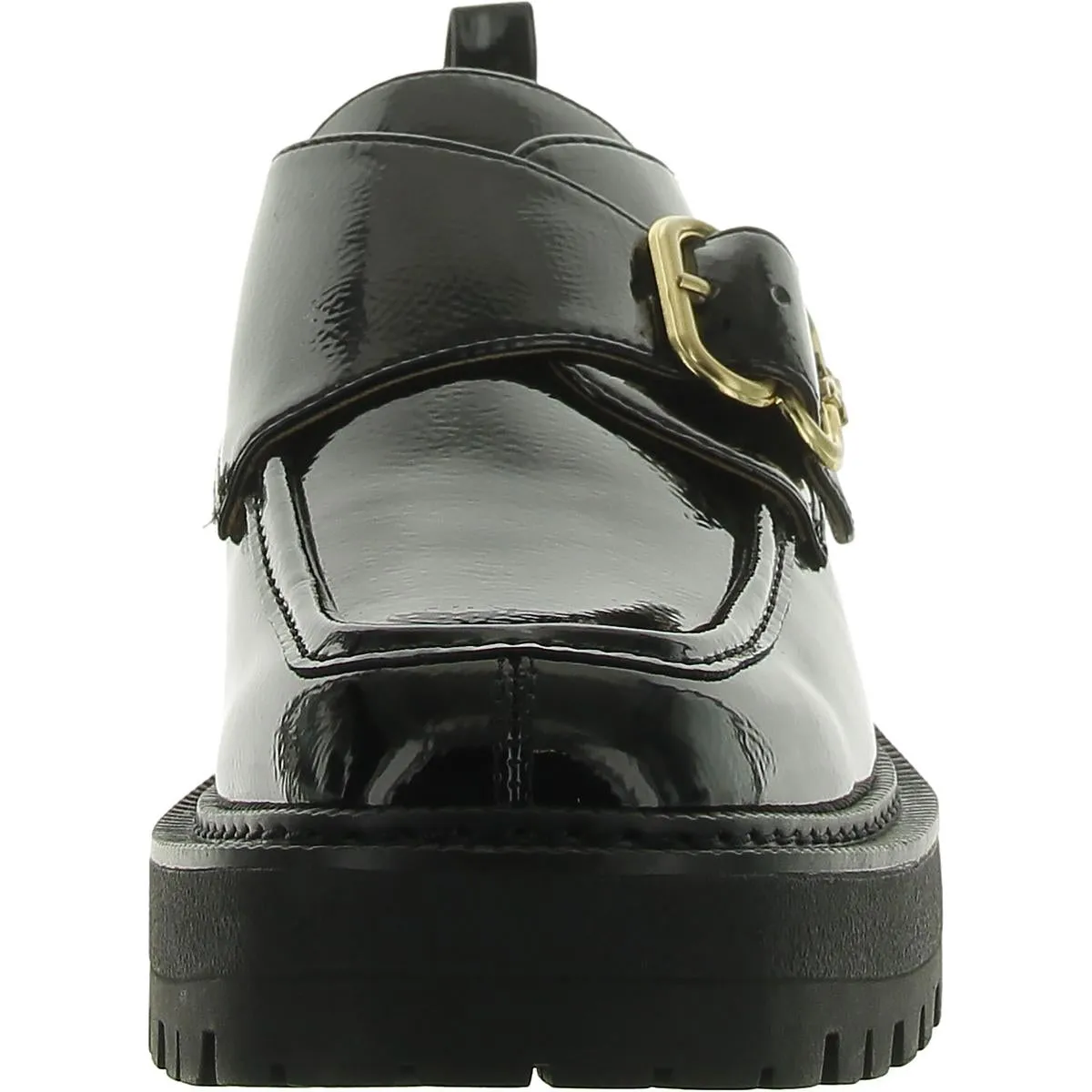 LORA Womens Patent Round toe Loafers