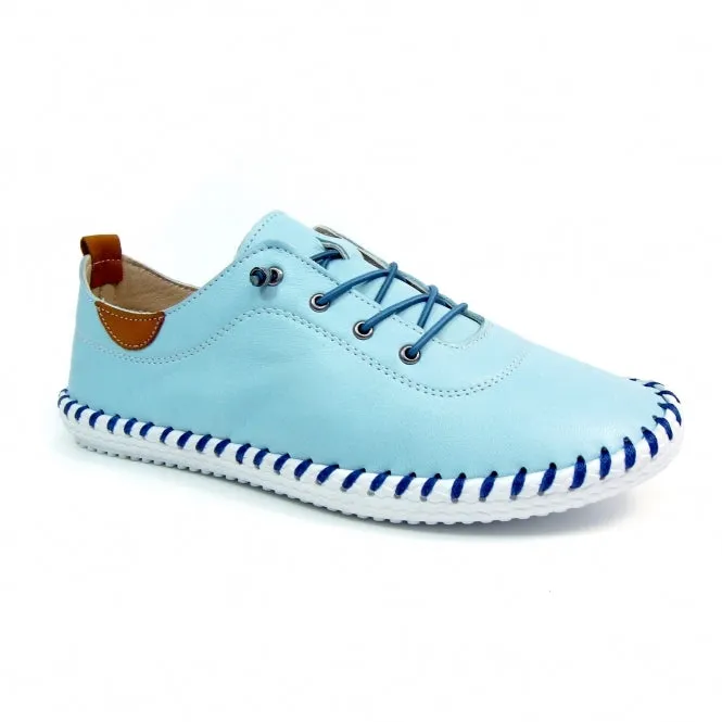 Lunar St Ives Leather Plimsole