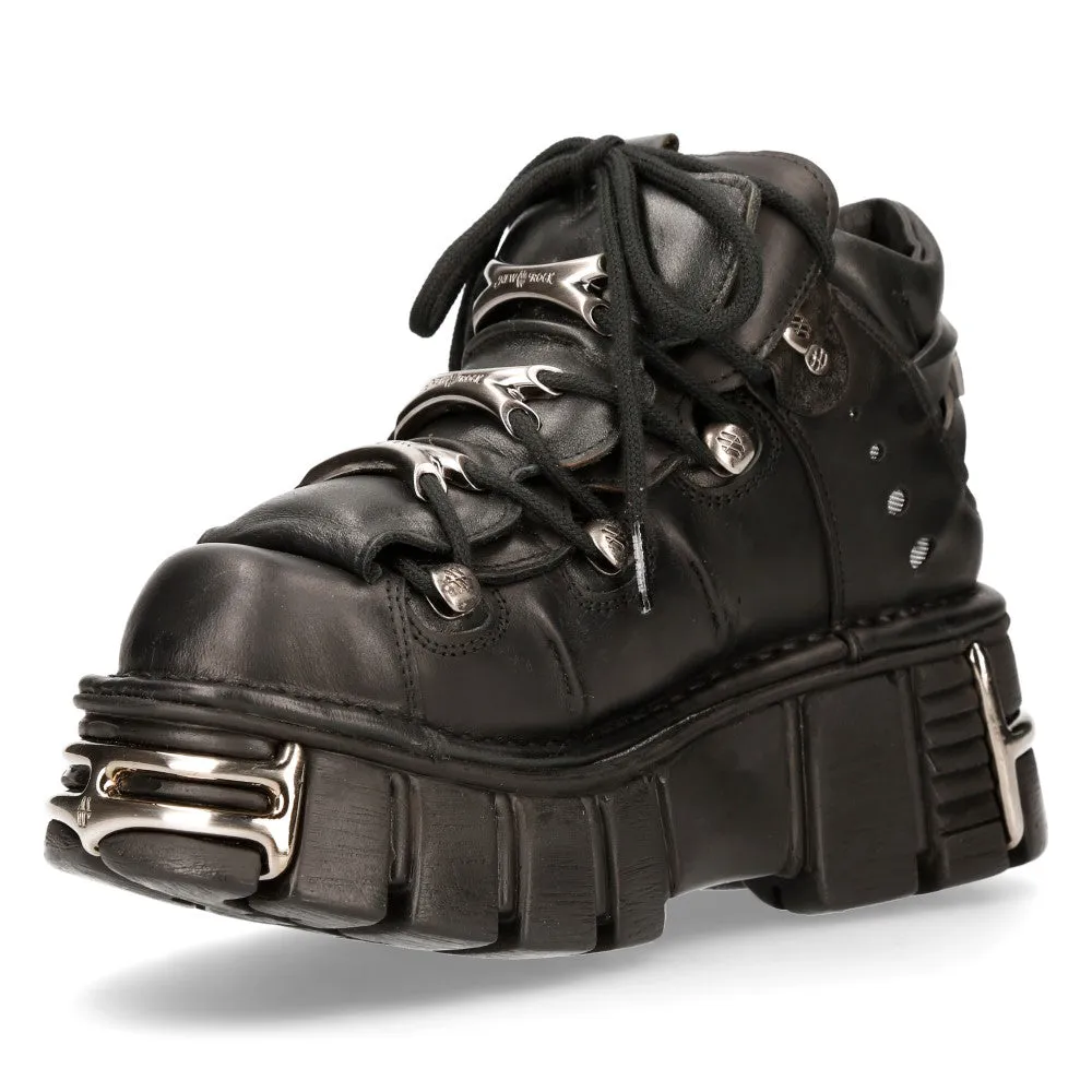 M106-s1 Metallic Leather Gothic Boots