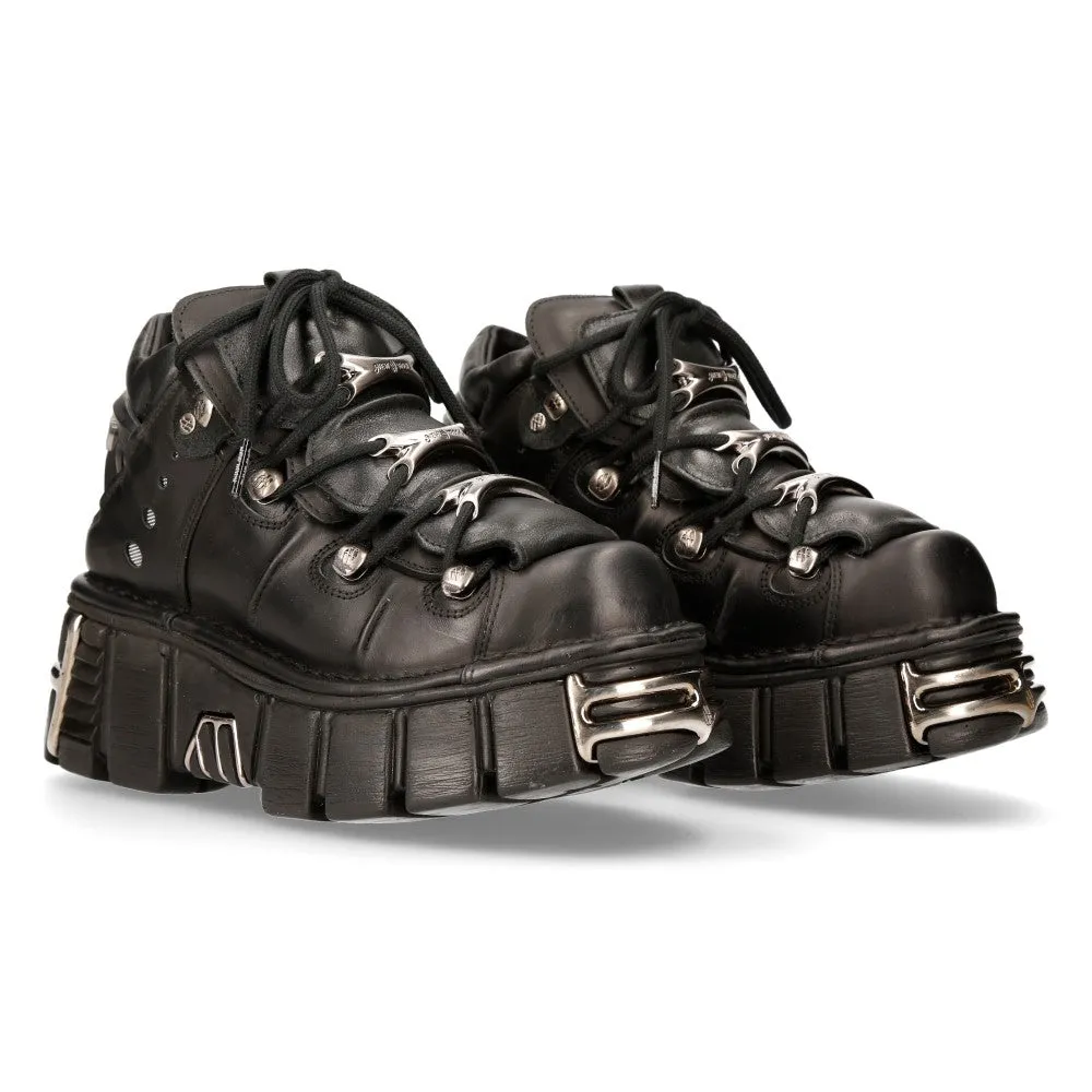 M106-s1 Metallic Leather Gothic Boots