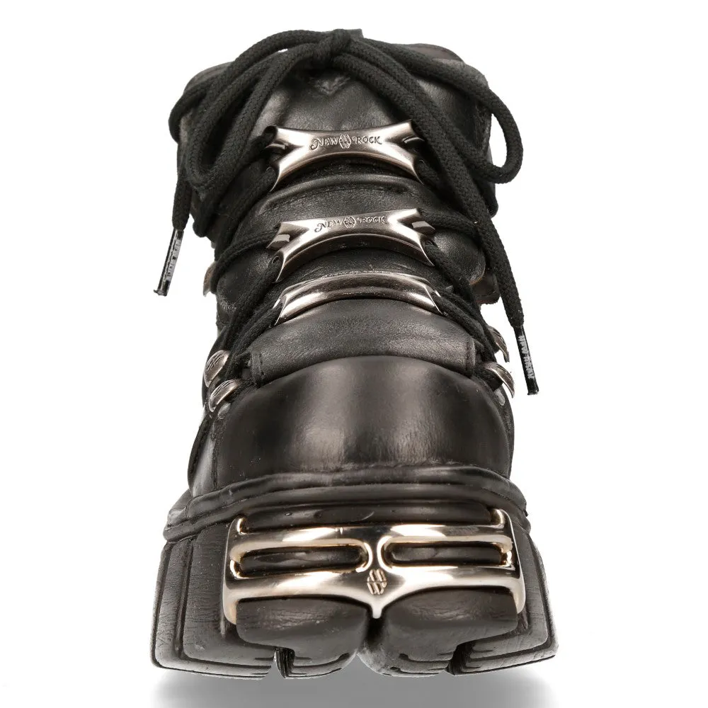 M106-s1 Metallic Leather Gothic Boots