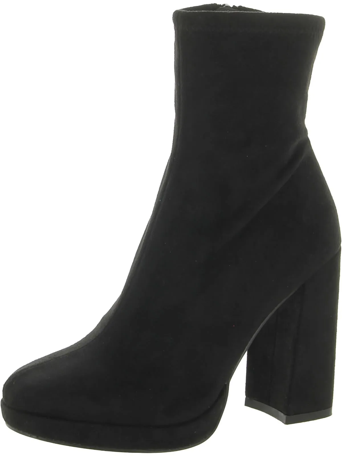 Macayla Womens Faux Leather Embossed Ankle Boots
