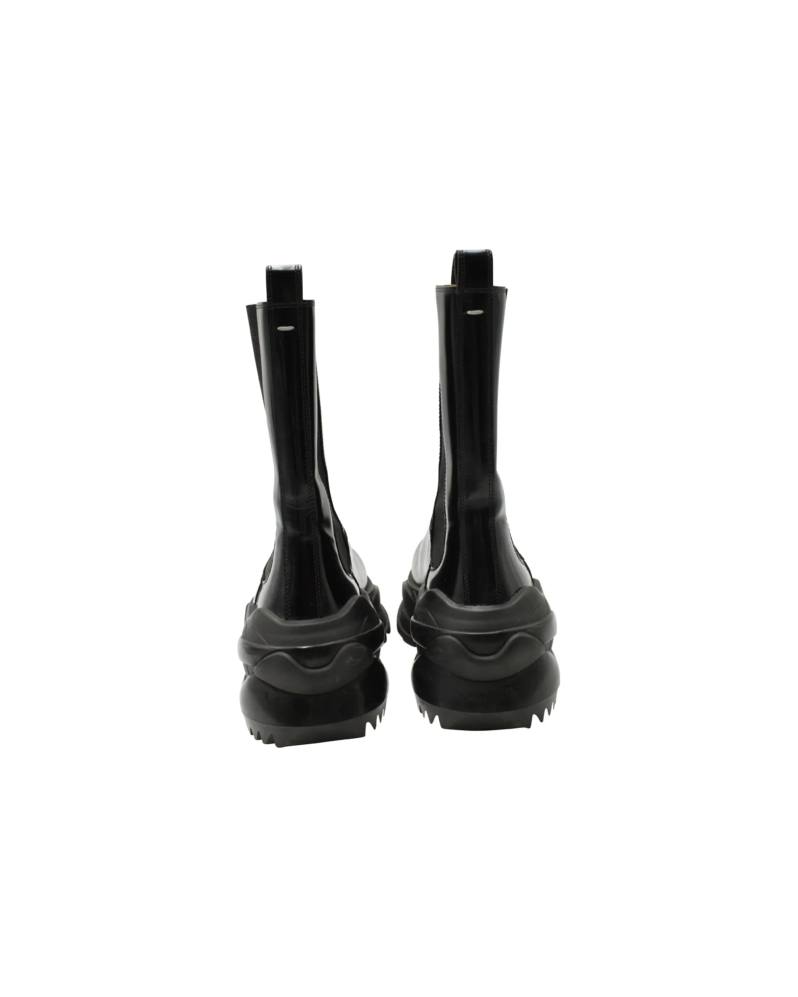 Maison Margiela Retro Fit Combat Boots in Black Leather