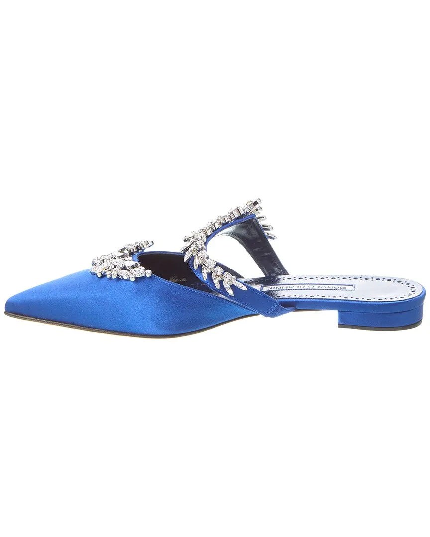 Manolo Blahnik Lurum Satin Flat