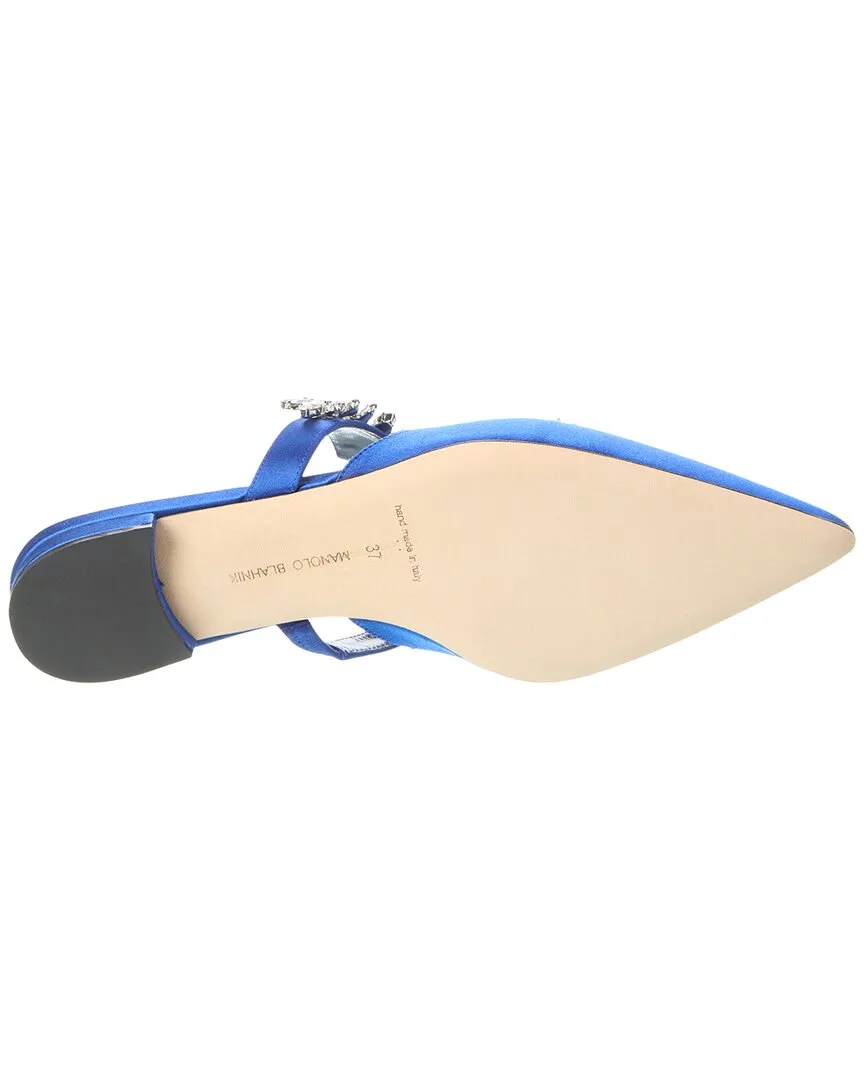 Manolo Blahnik Lurum Satin Flat