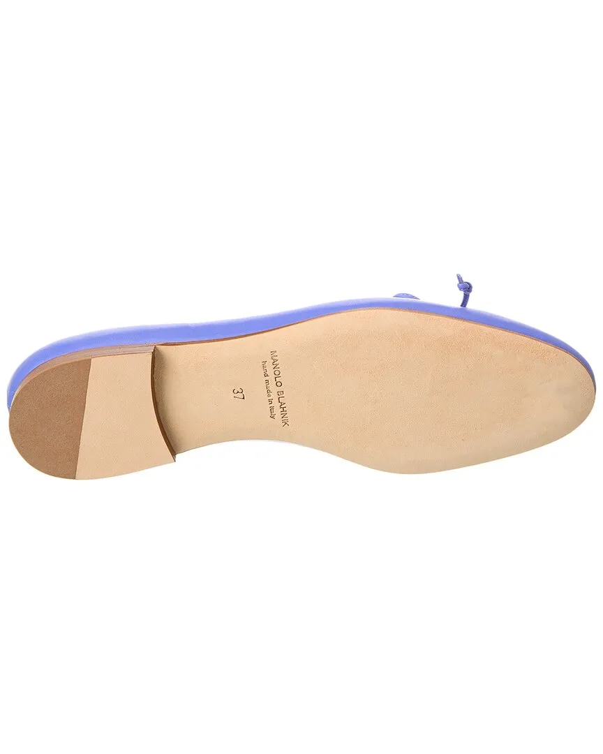 Manolo Blahnik Veralii Leather Flat