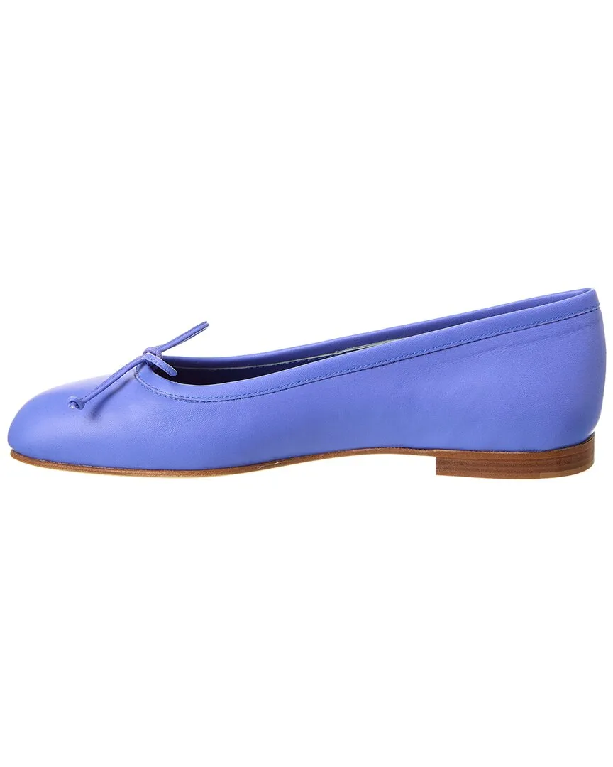 Manolo Blahnik Veralii Leather Flat