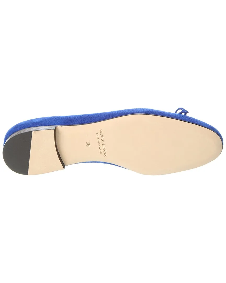 Manolo Blahnik Veralli Suede Flat