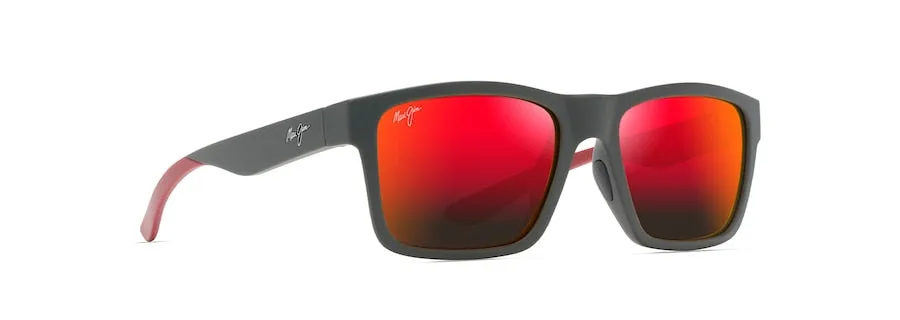 Maui Jim | The Flats | Dark Grey With Brick Red
