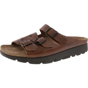 Mens Buckle Leather Slide Sandals