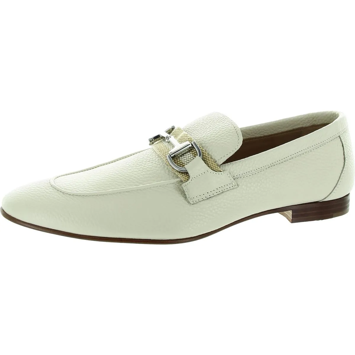 Mens Embellished Leather Loafers