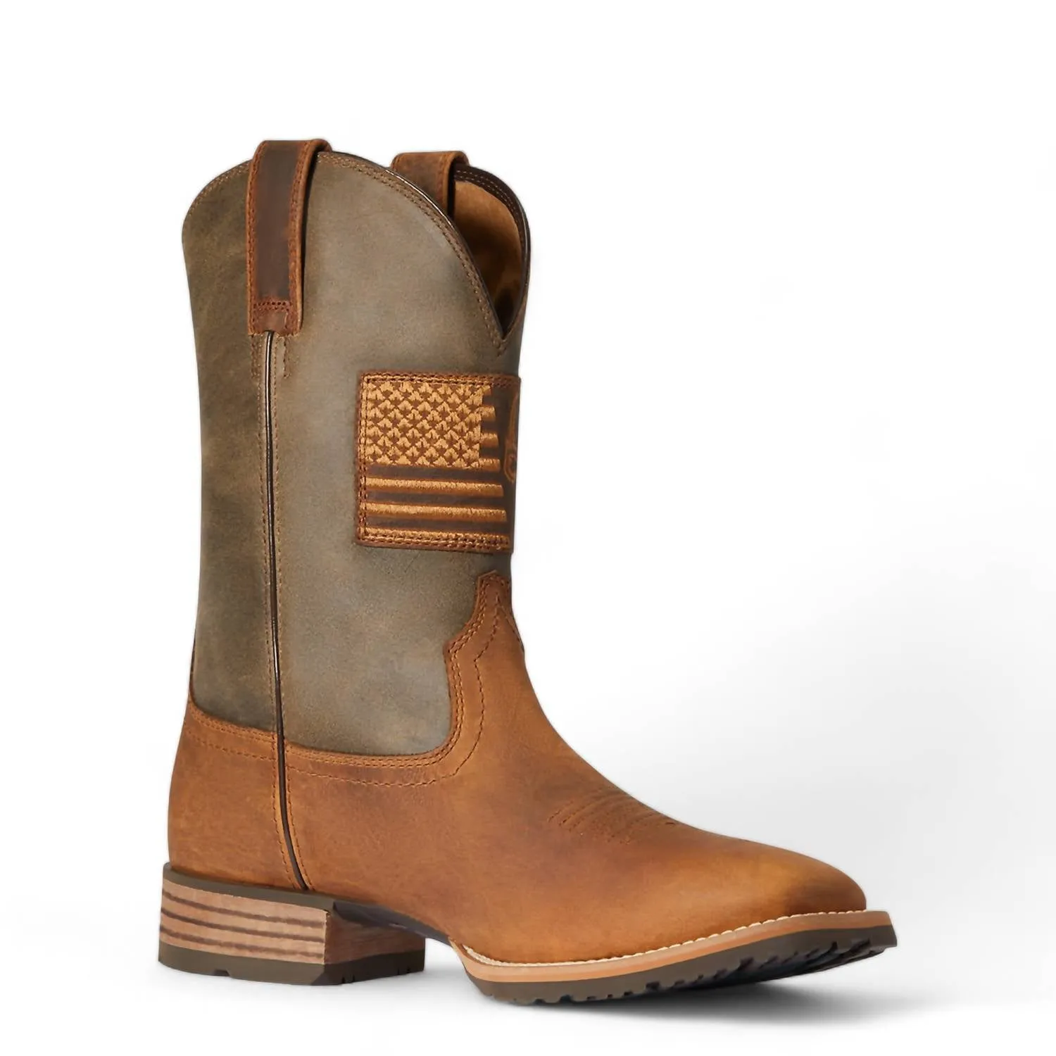Men's Hybrid Patriot Country Western Boot In Casper Brown