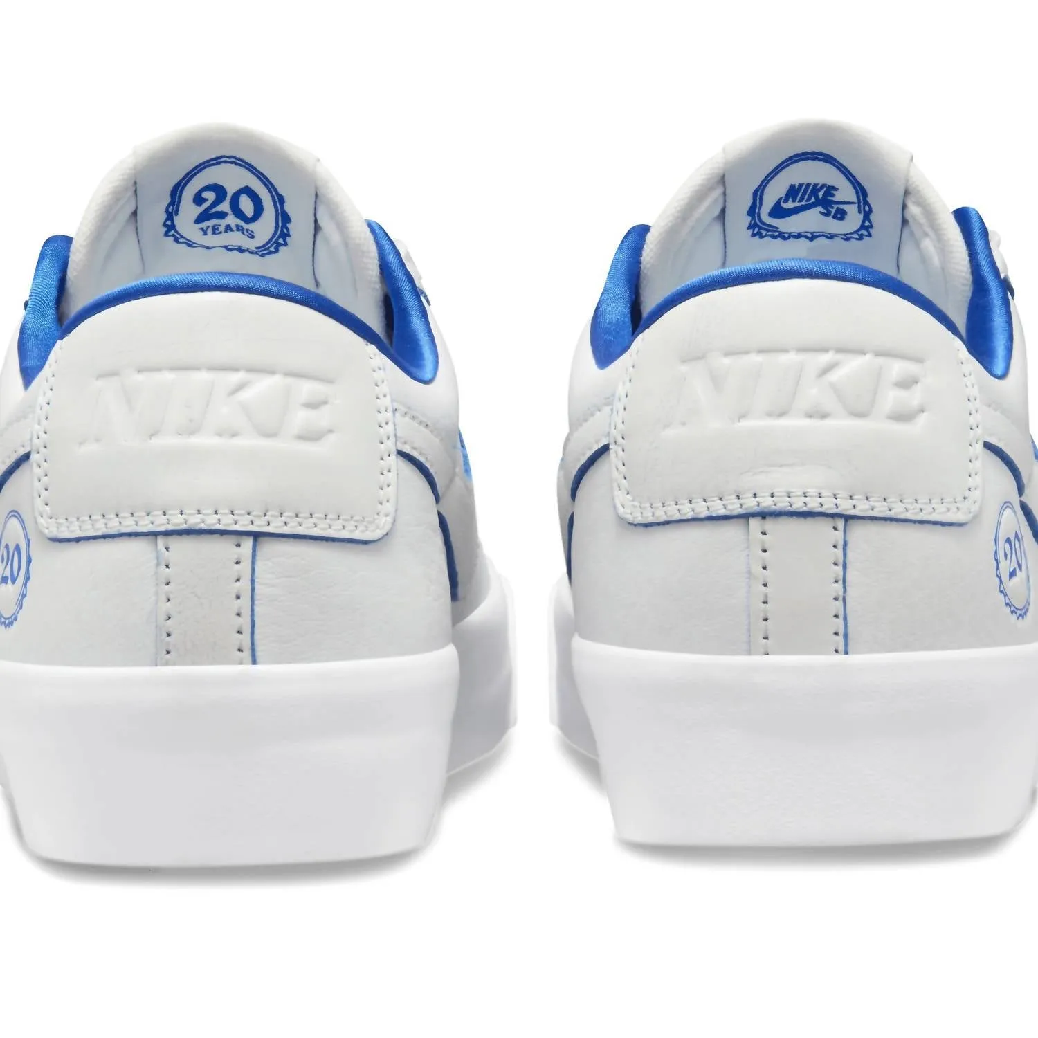Men's Sb Blazer Low Pro Gt Premium 20Th Anniversary Sneakers In Summit White/game Royal-Summit White