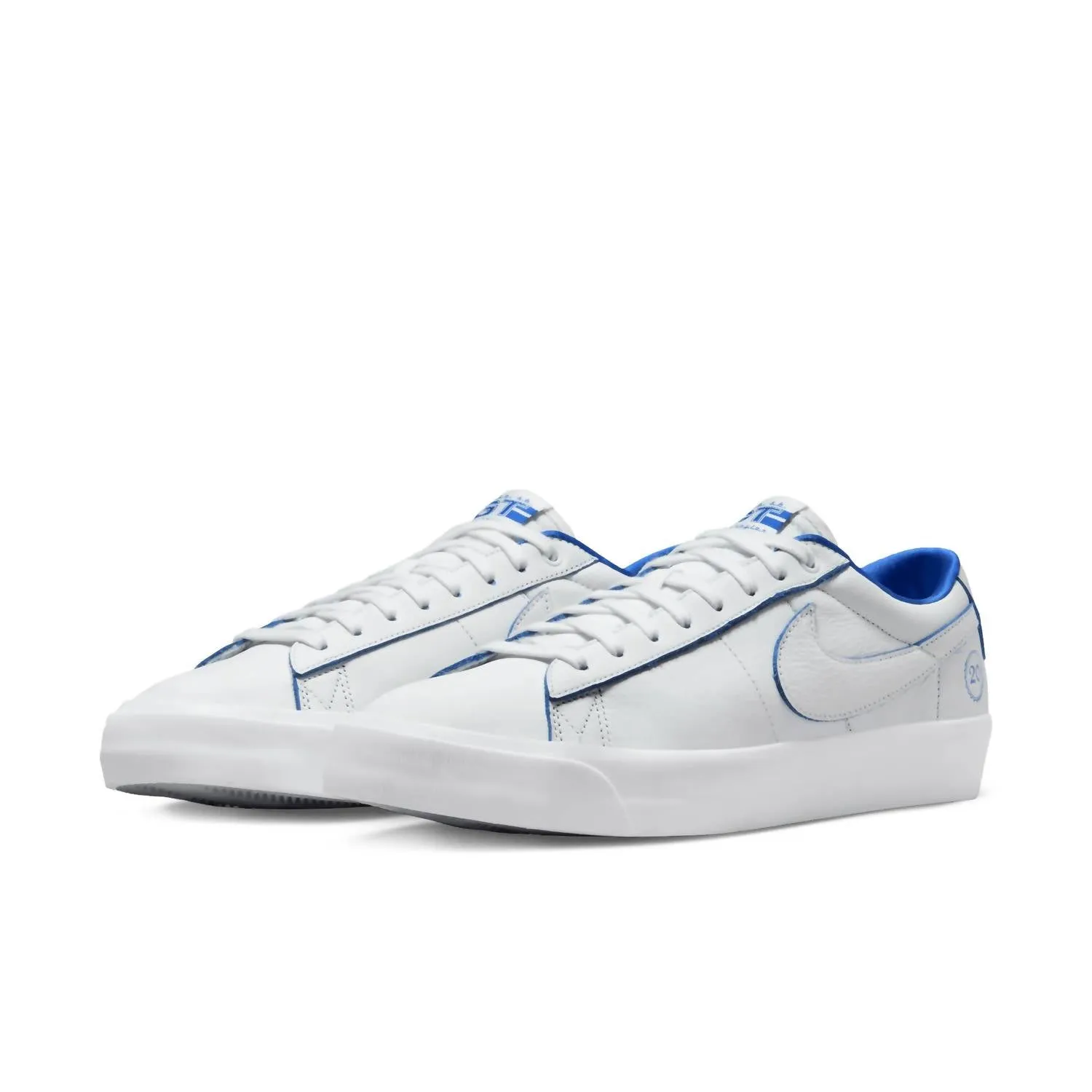 Men's Sb Blazer Low Pro Gt Premium 20Th Anniversary Sneakers In Summit White/game Royal-Summit White