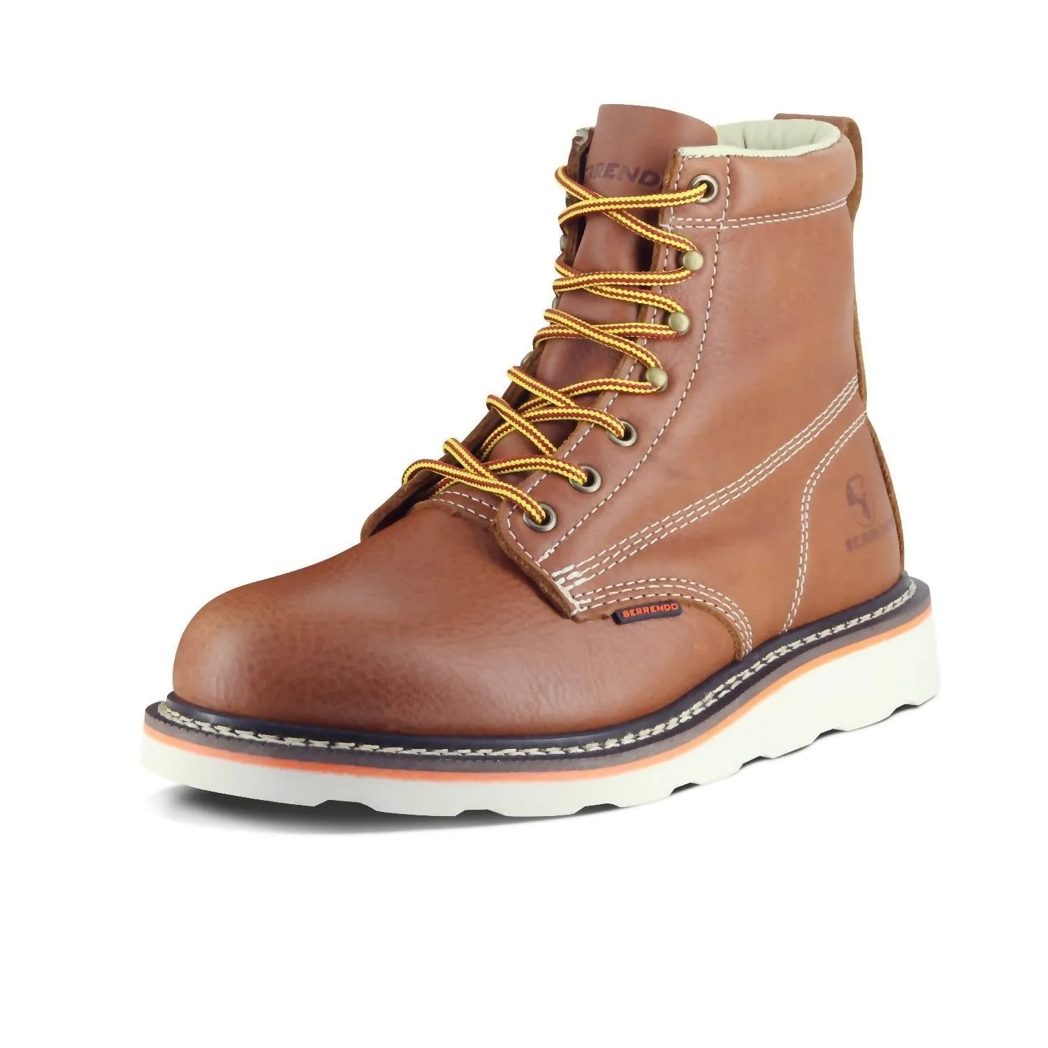 Men's Soft Toe Work Boots Safety Footwear Electrical Hazard Rated In Rust