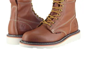 Men's Soft Toe Work Boots Safety Footwear Electrical Hazard Rated In Rust
