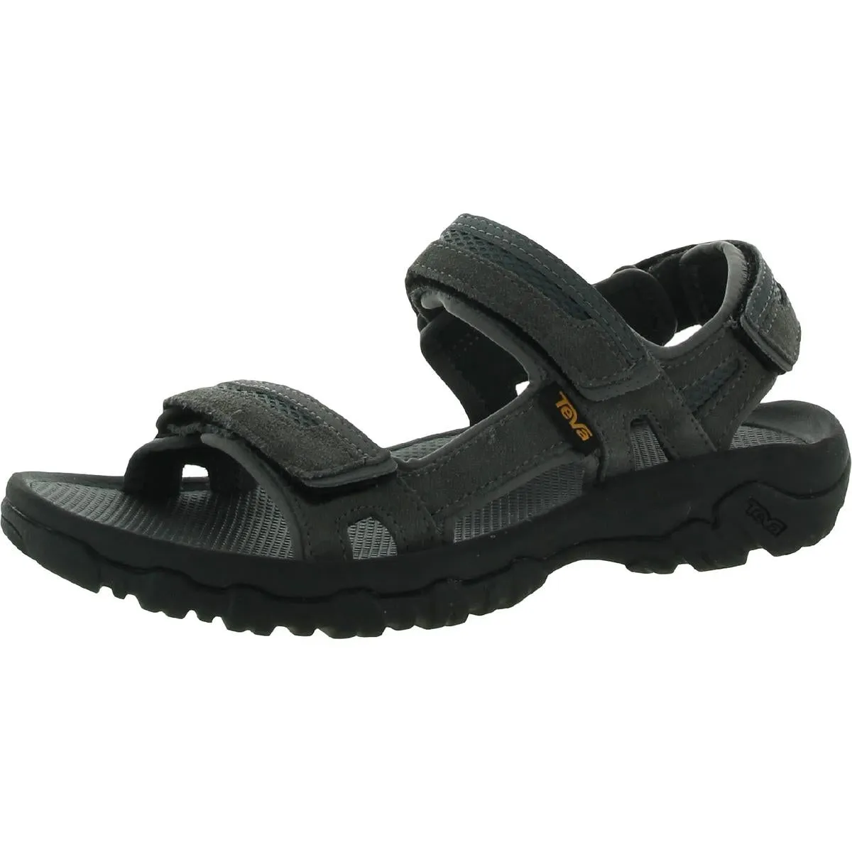 Mens Suede Open Toe Footbed Sandals