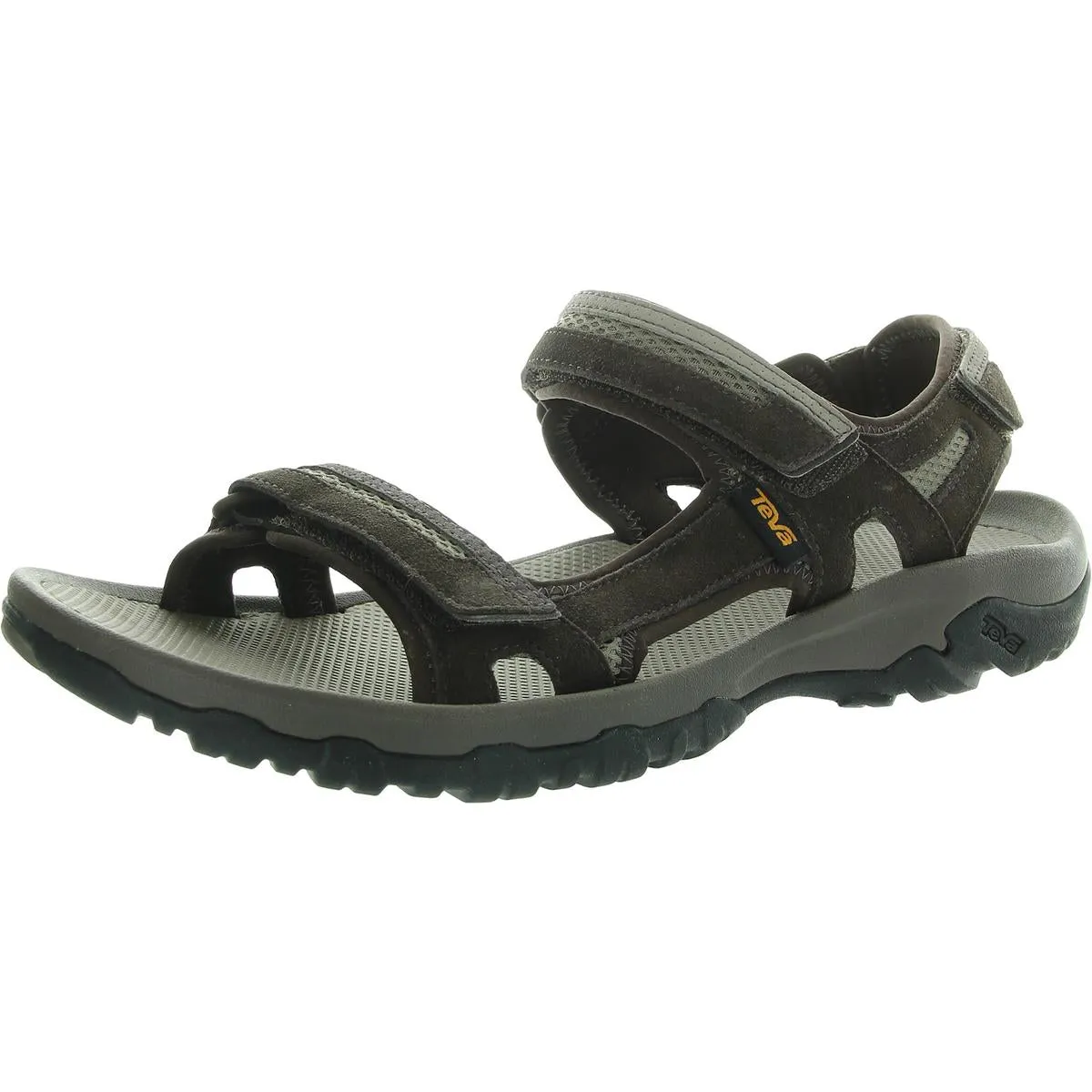 Mens Suede Open Toe Footbed Sandals